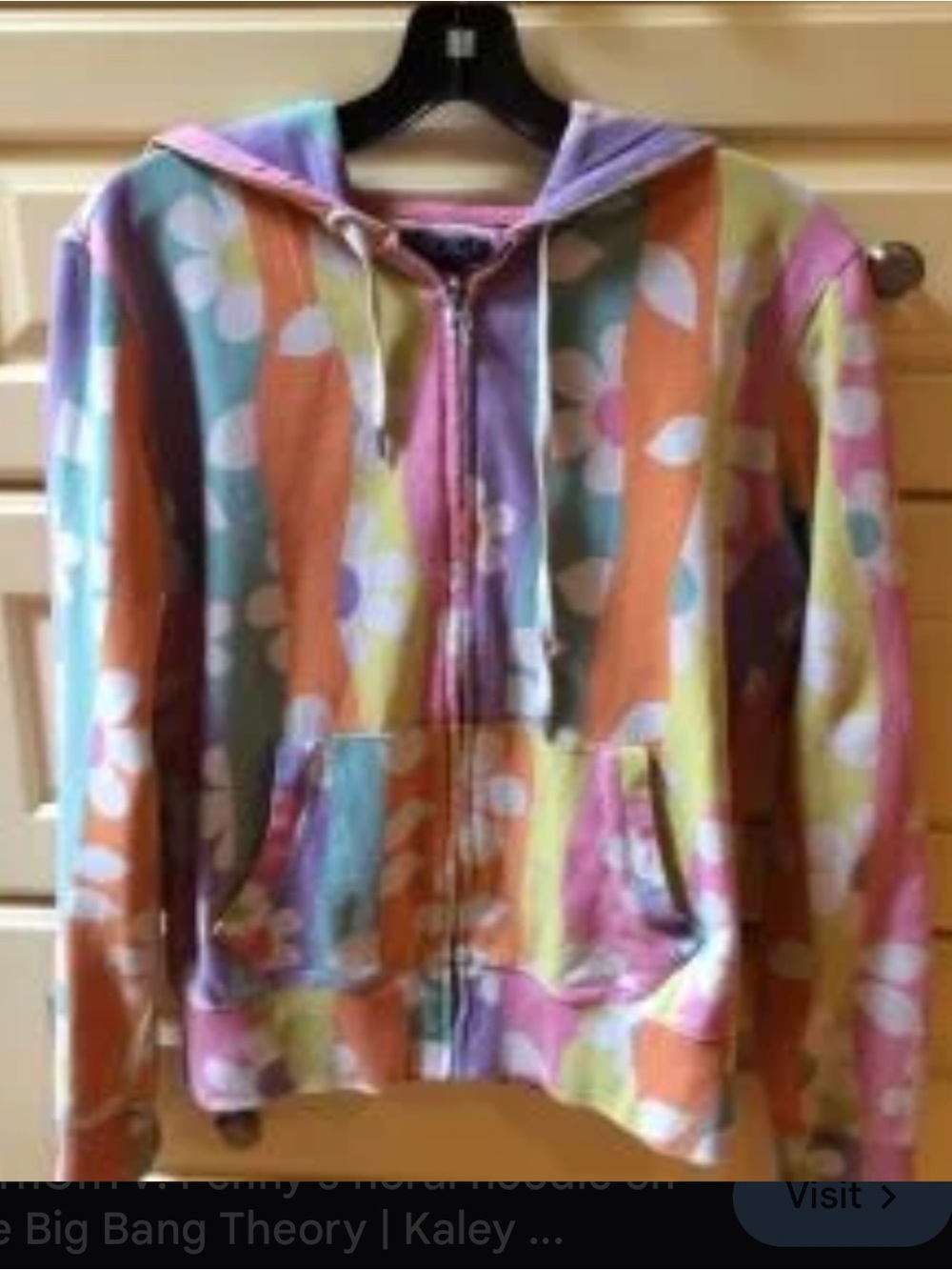 ISO LUCKY Brand FLOWER POWER HOODIE Y2K - Picture 2 of 2